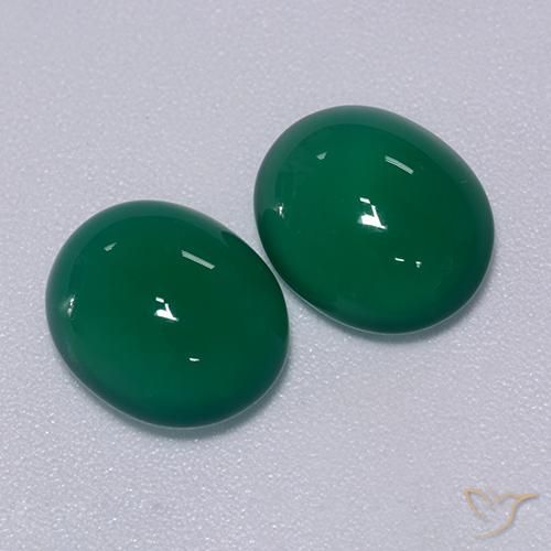 5.98 ct natürliche Mittelgrün Achat-Edelsteine, Oval, Lichtdurchlässig