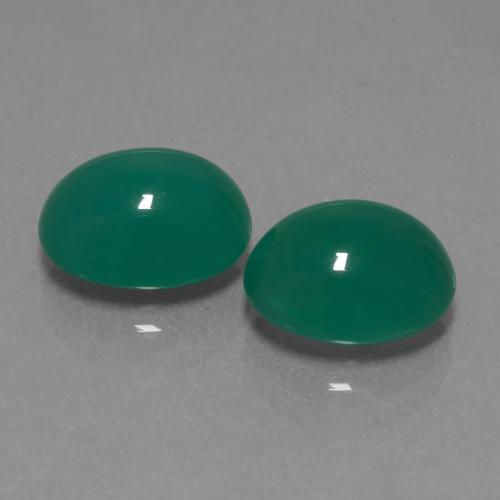 6,14 ct natürliche grüner Achat-Edelsteine, Oval Schliff, Lichtdurchlässig