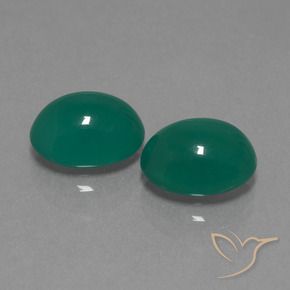 6.27 ct natürliche Mittelgrün Achat-Edelsteine, Oval, Lichtdurchlässig