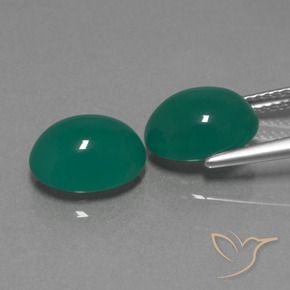 6.27 ct natürliche Mittelgrün Achat-Edelsteine, Oval, Lichtdurchlässig