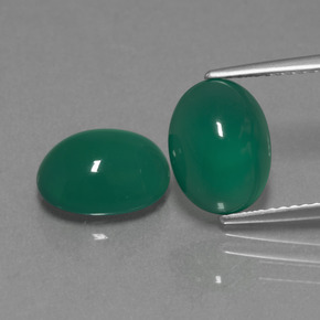 5,91 ct natürliche grüner Achat-Edelsteine, Oval Schliff, Lichtdurchlässig