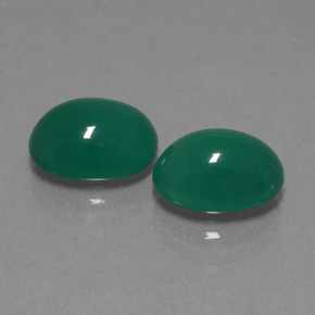 5,91 ct natürliche grüner Achat-Edelsteine, Oval Schliff, Lichtdurchlässig