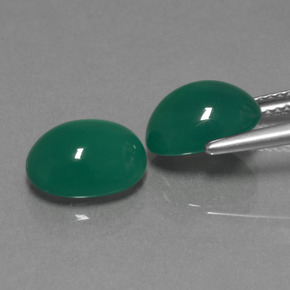 5,91 ct natürliche grüner Achat-Edelsteine, Oval Schliff, Lichtdurchlässig