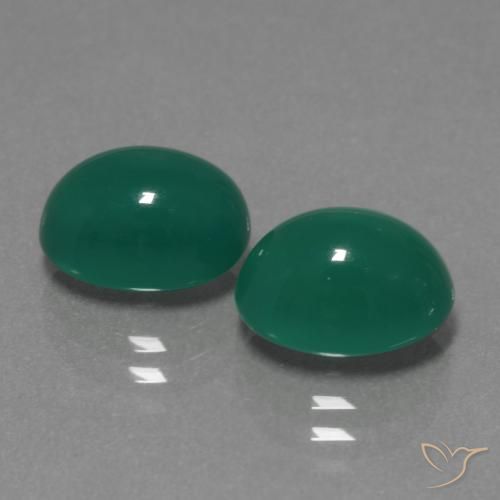 4.93 ct natürliche Mittelgrün Achat-Edelsteine, Oval, Lichtdurchlässig