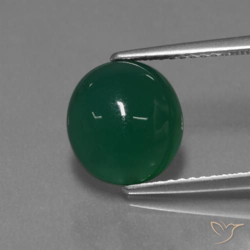 3.35ct Natürlicher Grün Achat, Oval, Lichtdurchlässig