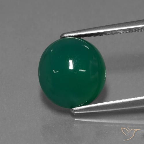 3.61ct Natürlicher Mittelgrün Achat, Oval, Lichtdurchlässig