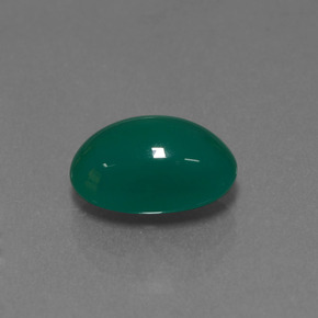 2,88 ctw natürlicher grüner Achat, Oval Schliff, Lichtdurchlässig