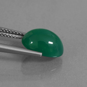 9,17 ctw natürlicher Waldgrün Achat, Oval Schliff, Lichtdurchlässig