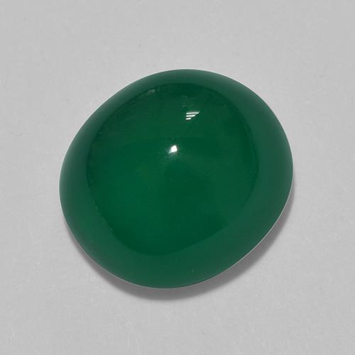 3,32 ctw natürlicher grüner Achat, Oval Schliff, Lichtdurchlässig