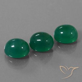 10.68 ct natürliche Mittelgrün Achat-Edelsteine, Oval, Lichtdurchlässig
