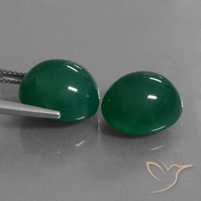 17.12 ct natürliche Grün Achat-Edelsteine, Oval, Lichtdurchlässig