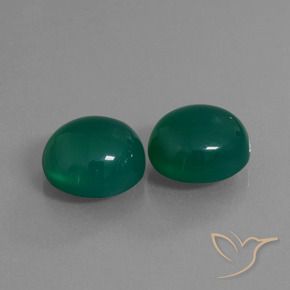 16,71 ct natürliche grüner Achat-Edelsteine, Oval Schliff, Lichtdurchlässig
