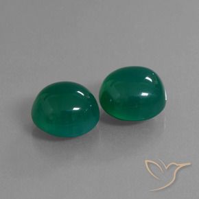 16.35 ct natürliche Grün Achat-Edelsteine, Oval, Lichtdurchlässig