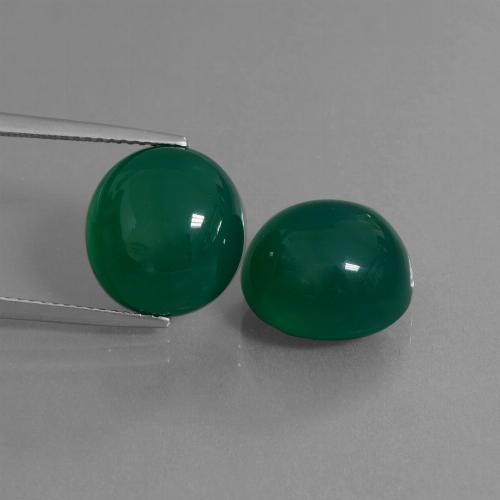 15,65 ct natürliche grüner Achat-Edelsteine, Oval Schliff, Lichtdurchlässig