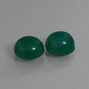 15,65 ct natürliche grüner Achat-Edelsteine, Oval Schliff, Lichtdurchlässig