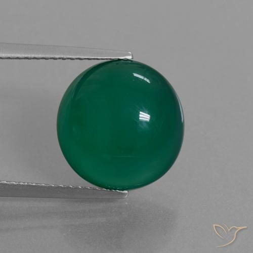 8.09ct Natürlicher Grün Achat, Oval, Lichtdurchlässig