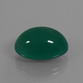 10,63 ctw natürlicher grüner Achat, Oval Schliff, Lichtdurchlässig
