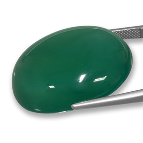 9,17 ctw natürlicher gelblich-grün Achat, Oval Schliff, Lichtdurchlässig