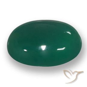 9,17 ctw natürlicher Grün Achat, Oval, Lichtdurchlässig