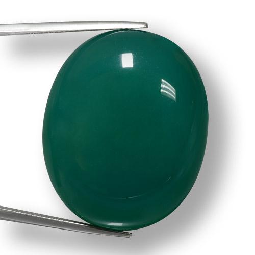 78,98 ctw natürlicher grüner Achat, Oval Schliff, Lichtdurchlässig