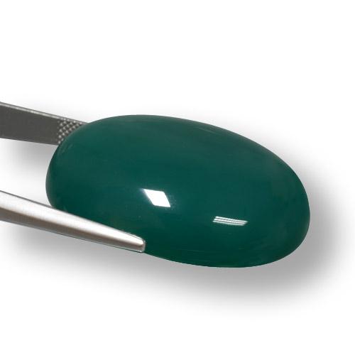 78,98 ctw natürlicher grüner Achat, Oval Schliff, Lichtdurchlässig