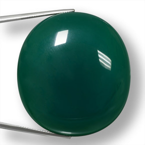 9,17 ctw natürlicher Grün Achat, Oval Schliff, Lichtdurchlässig