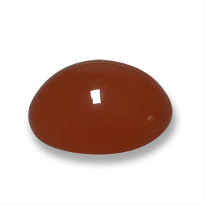 4,15 ctw natürlicher roter Achat, Oval Schliff, Lichtdurchlässig