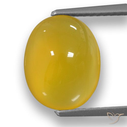 4.67ct Natürlicher Honiggelb Achat, Oval, Lichtdurchlässig