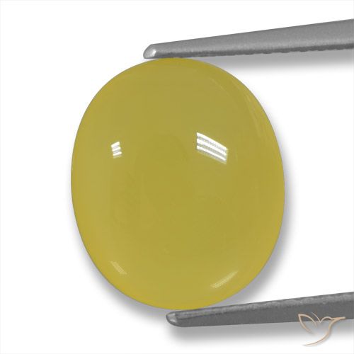 4.20ct Natürlicher Helles Gold-Gelb Achat, Oval, Lichtdurchlässig