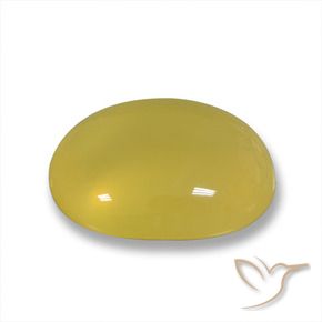 9,17 ctw natürlicher Mittelgelb Achat, Oval, Lichtdurchlässig