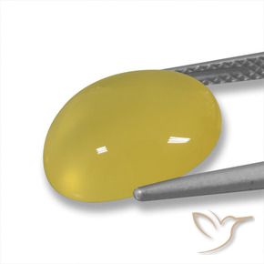 9,17 ctw natürlicher Mittelgelb Achat, Oval, Lichtdurchlässig