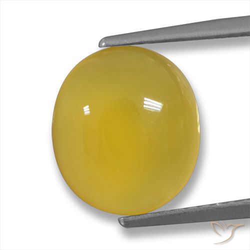 4.22ct Natürlicher Mittelgelb Achat, Oval, Lichtdurchlässig