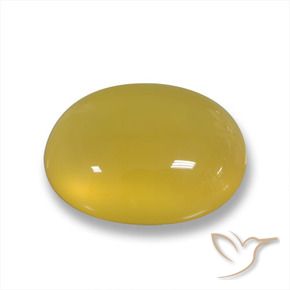 9,17 ctw natürlicher Mittelgelb Achat, Oval, Lichtdurchlässig