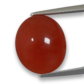 5,87 ctw natürlicher roter Achat, Oval Schliff, Lichtdurchlässig