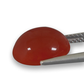 5,87 ctw natürlicher roter Achat, Oval Schliff, Lichtdurchlässig