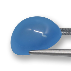 9,17 ctw natürlicher Blau Achat, Oval Schliff, Lichtdurchlässig