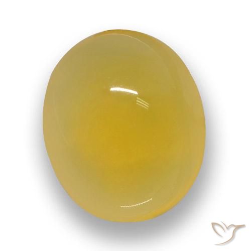 4.47ct Natürlicher Honiggelb Achat, Oval, Lichtdurchlässig