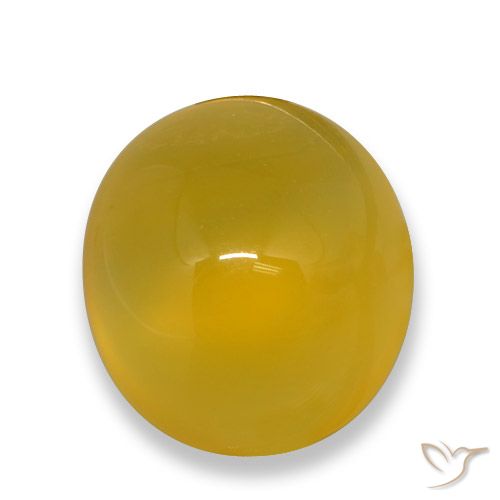 4.74ct Natürlicher Dunkel gelb Achat, Oval, Lichtdurchlässig