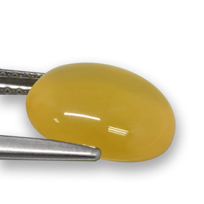 2,98 ctw natürlicher gelber Achat, Oval Schliff, Lichtdurchlässig