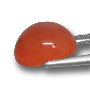 5,61 ctw natürlicher roter Achat, Oval Schliff, Lichtdurchlässig