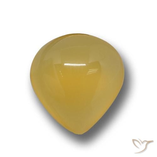 4.50ct Natürlicher Gold-Orange Achat, Birnenform, Lichtdurchlässig, Photo A
