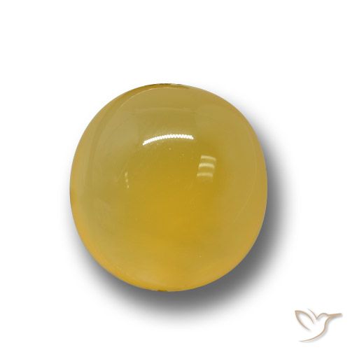 4.43ct Natürlicher Dunkel gelb Achat, Oval, Lichtdurchlässig