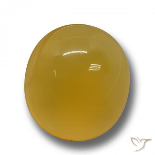 7.28ct Natürlicher Gold-Orange Achat, Oval, Lichtdurchlässig
