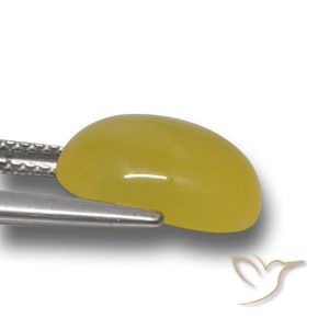 9,17 ctw natürlicher Mittelhelles Gelb Achat, Oval, Lichtdurchlässig