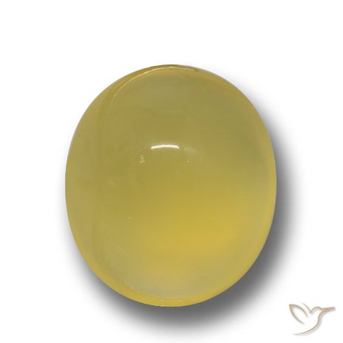 4.00ct Natürlicher Mittelhelles Gelb Achat, Oval, Lichtdurchlässig