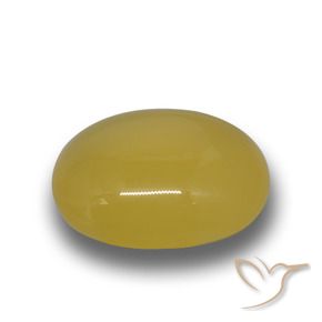 9,17 ctw natürlicher Mittelgelb Achat, Oval, Lichtdurchlässig