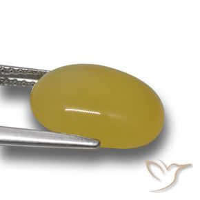 9,17 ctw natürlicher Mittelgelb Achat, Oval, Lichtdurchlässig