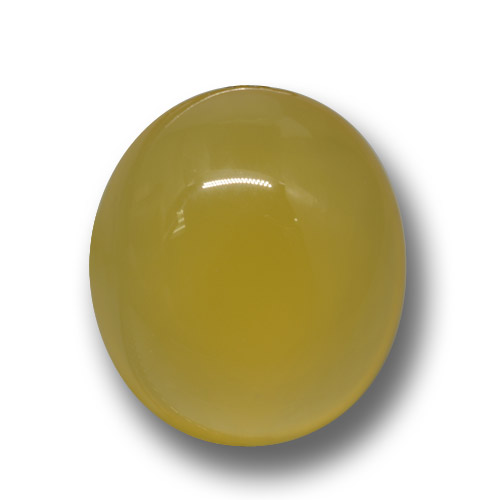 5,42 ctw natürlicher gelber Achat, Oval Schliff, Lichtdurchlässig