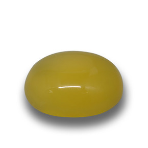 5,42 ctw natürlicher gelber Achat, Oval Schliff, Lichtdurchlässig