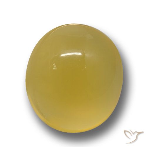 6,30 ctw natürlicher gelber Achat, Oval Schliff, Lichtdurchlässig